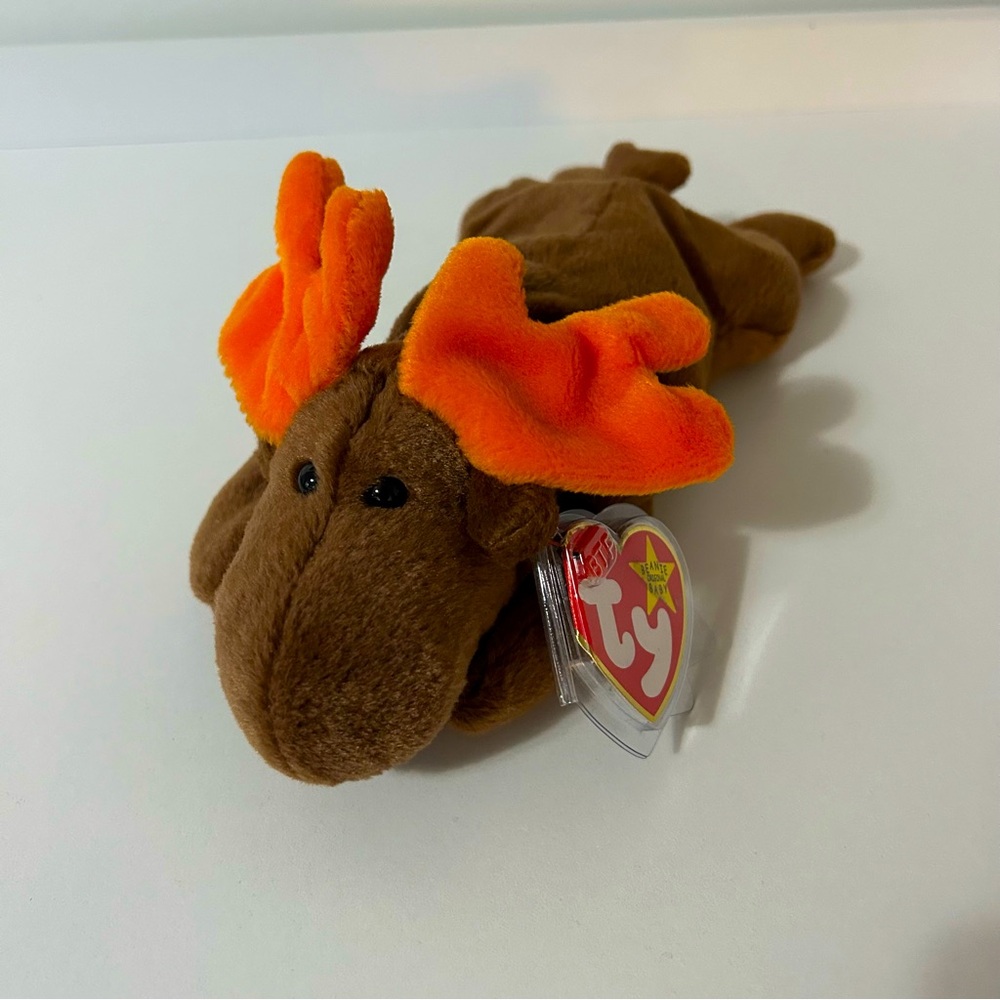 Ty Beanie Baby Chocolate Moose With Tags 1993